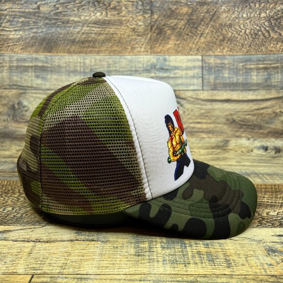 Rambo Unisex Trucker Hat Camp Sylvester Stallone First Blood 80s Action Cap - Picture 4 of 5
